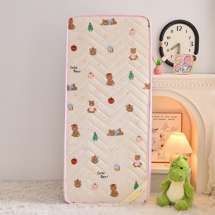 91家纺网 家纺一手货源 找家纺 嗨生活  2025年加厚针织棉乳胶床垫 幼儿园床垫 床褥 儿童床垫 立体款 甜品小熊