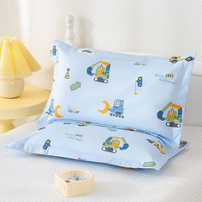 91家纺网 家纺一手货源 找家纺 良佐生活 2025新款A类高支高密全棉压线儿童枕套纯棉学生枕头套 变形计