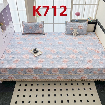 手艺人家纺 2025新款带花纯棉绗缝榻榻米大炕盖榻榻米炕垫防滑炕垫榻榻米垫床盖榻榻米炕盖炕垫（K700-K723） K712