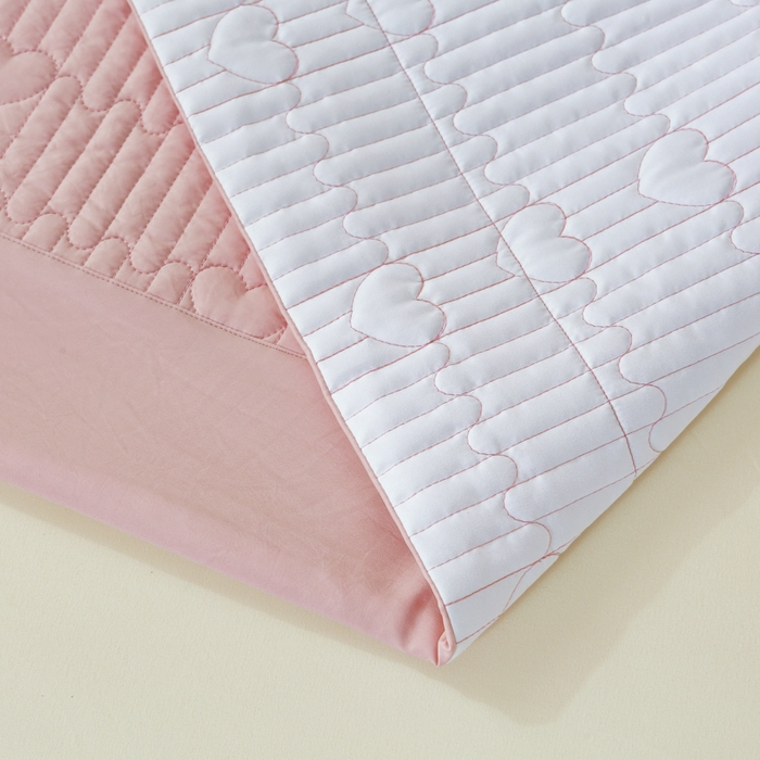 91家纺网 家纺一手货源 找家纺 OL家纺2025新款玉锦缎纯色床盖三件套-薰衣草 豆沙