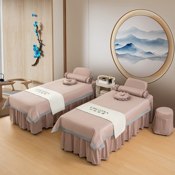 91家纺网 家纺一手货源 找家纺 梦来美家纺 2025新款荷兰尼美容床罩（控价175元）风格二 黛玉粉