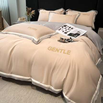 91家纺网 家纺一手货源 找家纺 （总）首尔家纺 2025水洗真丝四件套宽边款布达佩斯系列