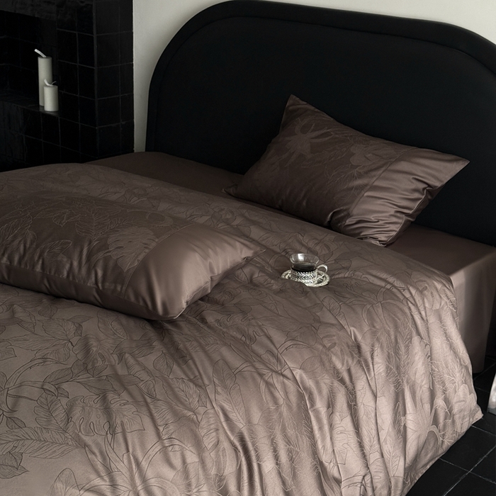 91家纺网 家纺一手货源 找家纺 （总）鹿班家居 2025年春夏款100S长绒棉精美提花四件套-夏日暮野（标准会员-20元）