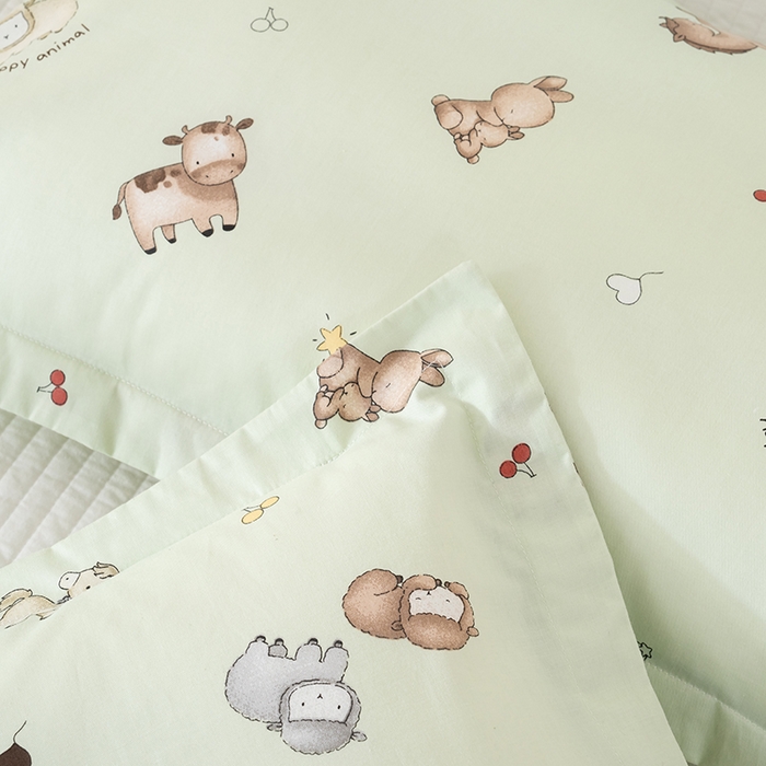 91家纺网 家纺一手货源 找家纺 良佐生活 2025新款A类高支高密全棉压线儿童枕套纯棉学生枕头套 马里奥