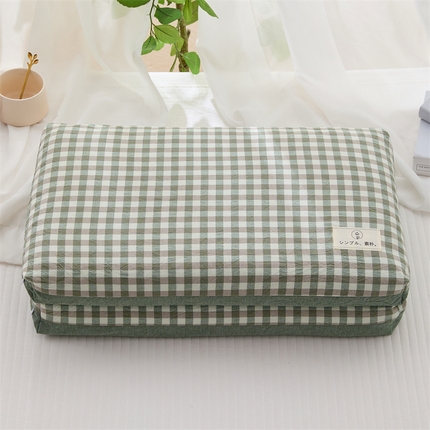 91家纺网 家纺一手货源 找家纺 （总）仁宇枕业 2025年新款新品全棉色织水洗棉良品双拼格子儿童成人全荞麦枕头枕芯