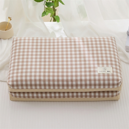 91家纺网 家纺一手货源 找家纺 （总）仁宇枕业 2025年新款新品全棉色织水洗棉良品双拼格子儿童成人全荞麦枕头枕芯