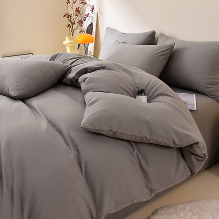 91家纺网 家纺一手货源 找家纺 （总）易展家居 2025新款加厚水洗棉四件套-纯色