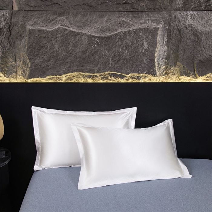 91家纺网 家纺一手货源 找家纺 梦舒羽 2025新款防水冰丝纯色床单凉爽柔顺宿舍双人床单 防水冰丝床单-光洁白