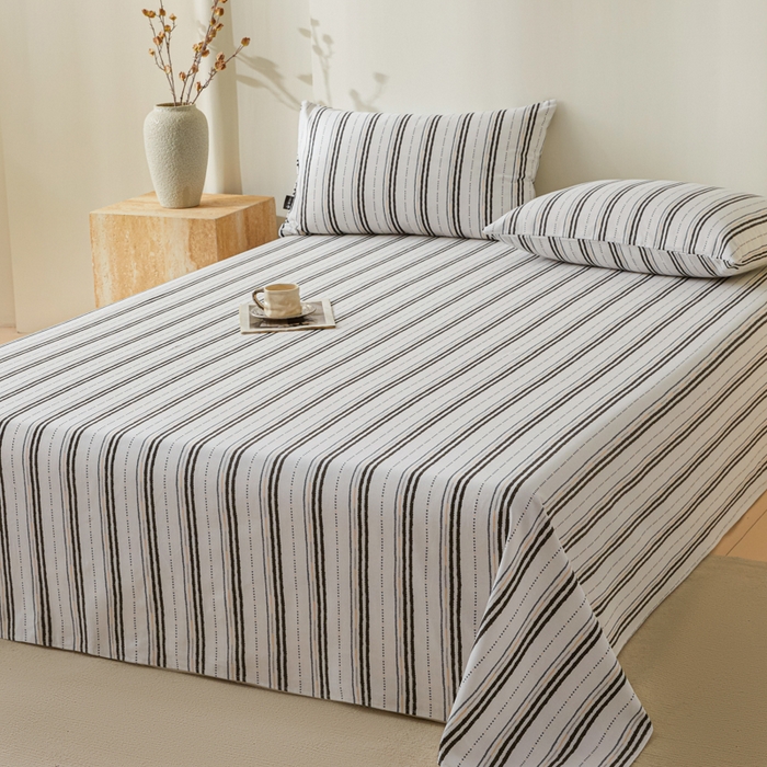 91家纺网 家纺一手货源 找家纺 （总）鑫钰2025新款纯棉全棉老粗布床单--北欧风