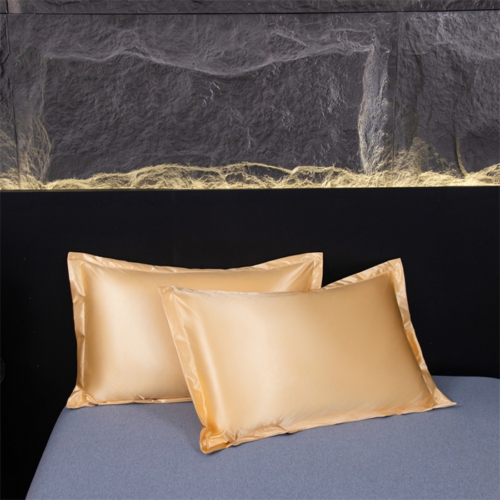 91家纺网 家纺一手货源 找家纺 梦舒羽2025新款防水冰丝纯色单人枕套宿舍枕芯套内胆套 防水冰丝单人枕套-金驼色