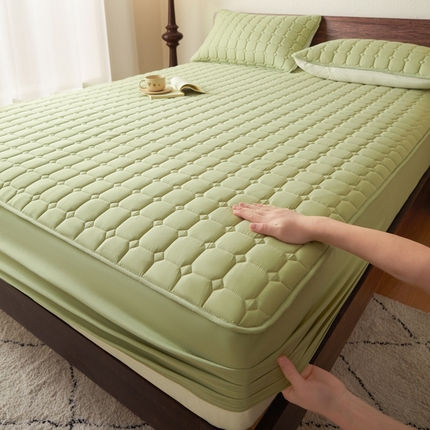 91家纺网 家纺一手货源 找家纺 （总）鑫钰2025新款防水加厚夹棉原棉床笠防滑隔脏床垫套保护罩