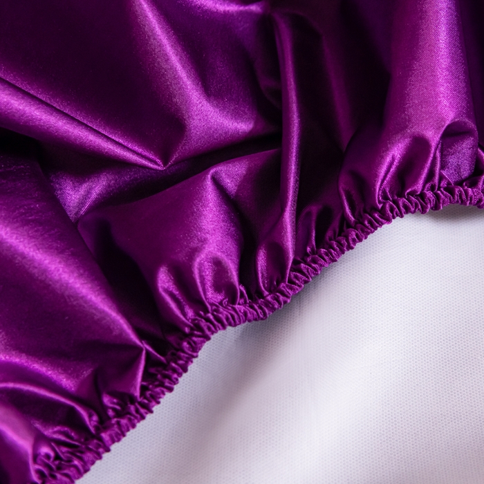 91家纺网 家纺一手货源 找家纺 梦舒羽2025新款防水冰丝纯色床笠凉爽柔顺床垫保护罩 防水冰丝床笠-魅惑紫