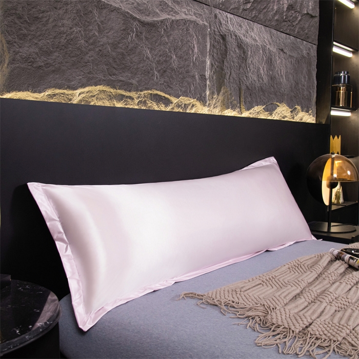 91家纺网 家纺一手货源 找家纺 梦舒羽2025新款防水冰丝纯色双人枕套情侣1.8m枕芯套内胆套 防水冰丝双人枕套-淡雅玉