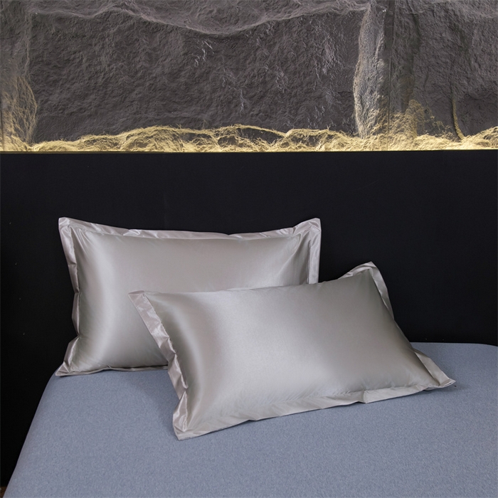 91家纺网 家纺一手货源 找家纺 梦舒羽2025新款防水冰丝纯色单人枕套宿舍枕芯套内胆套 防水冰丝单人枕套-典雅灰