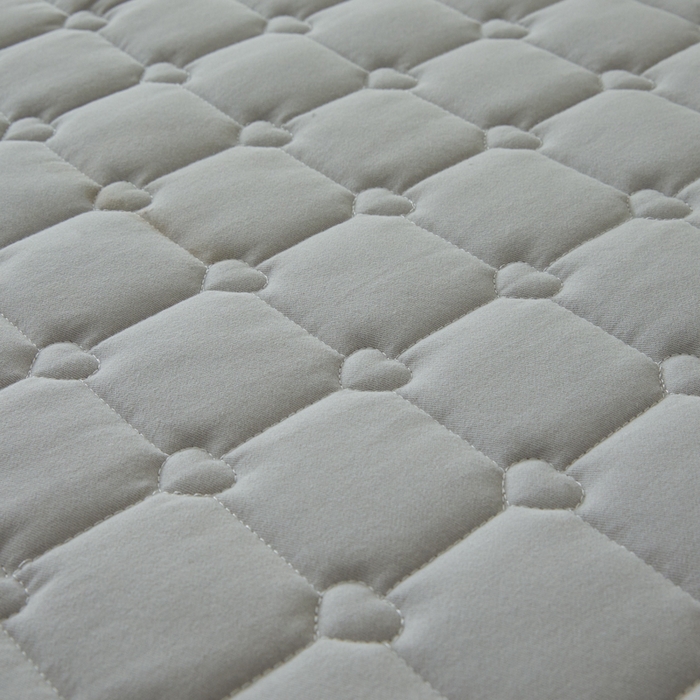 91家纺网 家纺一手货源 找家纺 鑫钰2025新款刺绣加厚夹棉床笠--小天鹅 小天鹅-时尚灰