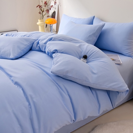 91家纺网 家纺一手货源 找家纺 （总）易展家居 2025新款加厚水洗棉四件套-纯色