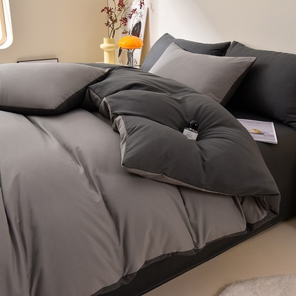 91家纺网 家纺一手货源 找家纺 （总）易展家居 2025新款加厚水洗棉四件套-双拼