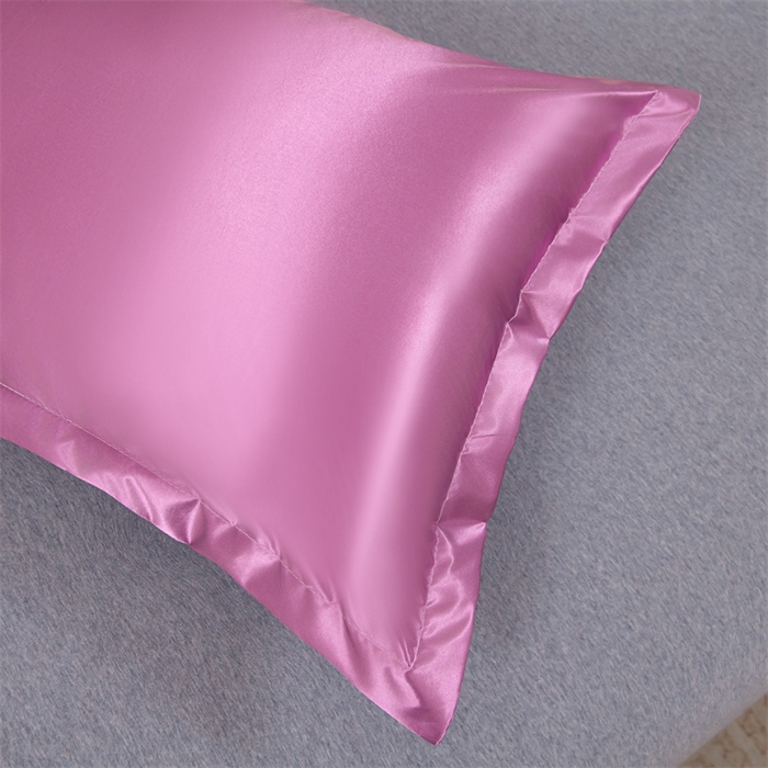 91家纺网 家纺一手货源 找家纺 梦舒羽2025新款防水冰丝纯色双人枕套情侣1.8m枕芯套内胆套 防水冰丝双人枕套-豆沙色