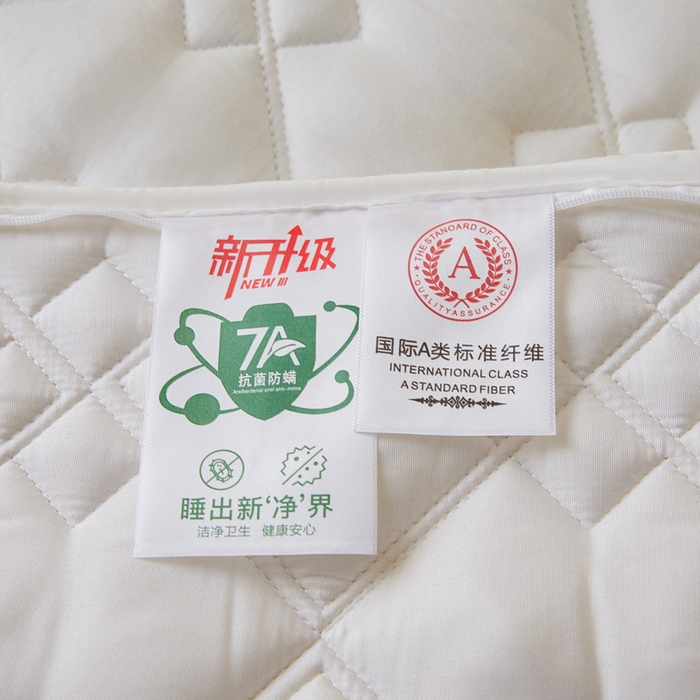 91家纺网 家纺一手货源 找家纺 鑫钰2025新款纯棉全棉六面全包床笠 四方格-全包床笠-白色