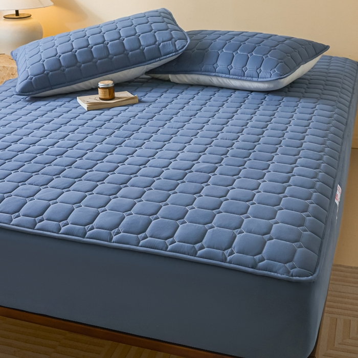 91家纺网 家纺一手货源 找家纺 （总）鑫钰2025新款防水加厚夹棉原棉床笠防滑隔脏床垫套保护罩