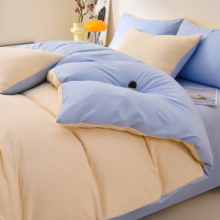 91家纺网 家纺一手货源 找家纺 （总）易展家居 2025新款加厚水洗棉四件套-双拼