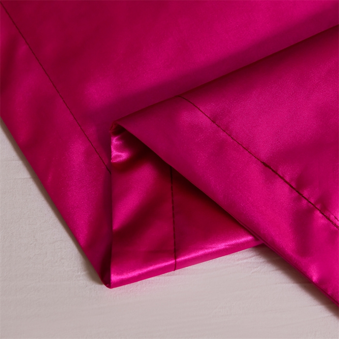 91家纺网 家纺一手货源 找家纺 梦舒羽2025新款防水冰丝纯色单人枕套宿舍枕芯套内胆套 防水冰丝单人枕套-玫红色