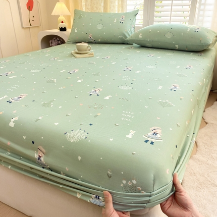 91家纺网 家纺一手货源 找家纺 （总）鑫钰 2025新款全棉有氧双层纱床笠