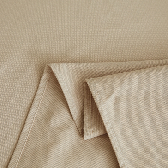 91家纺网 家纺一手货源 找家纺 鑫钰2025新款纯棉全棉老粗布床单--LP纯色系列 卡其