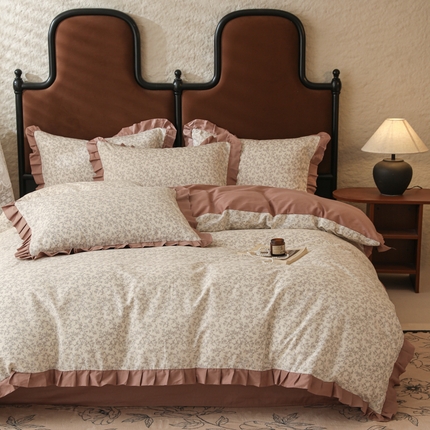 91家纺网 家纺一手货源 找家纺 （总）简宜2025新款荷叶双层纯棉边四件套