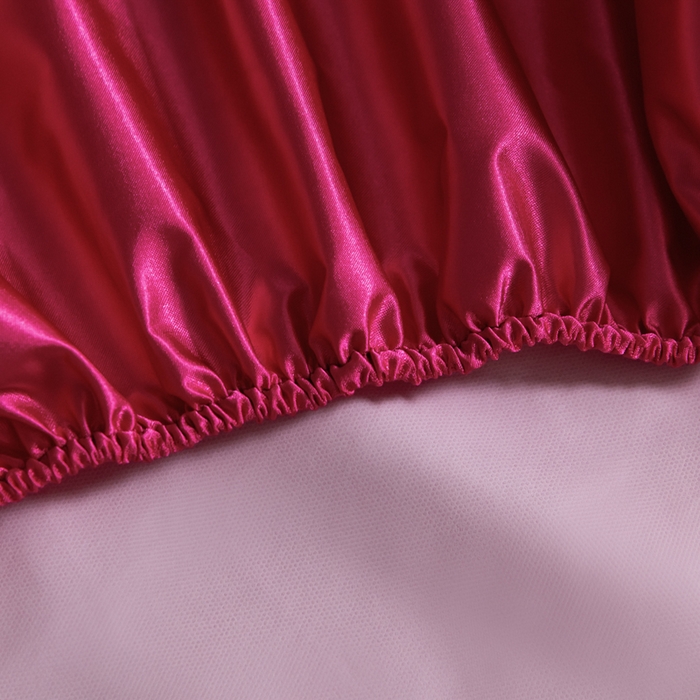 91家纺网 家纺一手货源 找家纺 梦舒羽2025新款防水冰丝纯色床笠凉爽柔顺床垫保护罩 防水冰丝床笠-玫红色