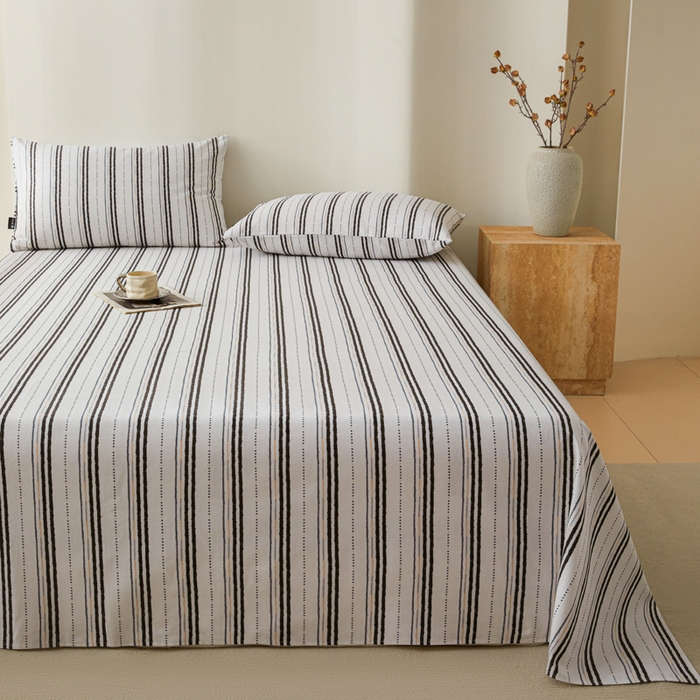 91家纺网 家纺一手货源 找家纺 （总）鑫钰2025新款纯棉全棉老粗布床单--北欧风