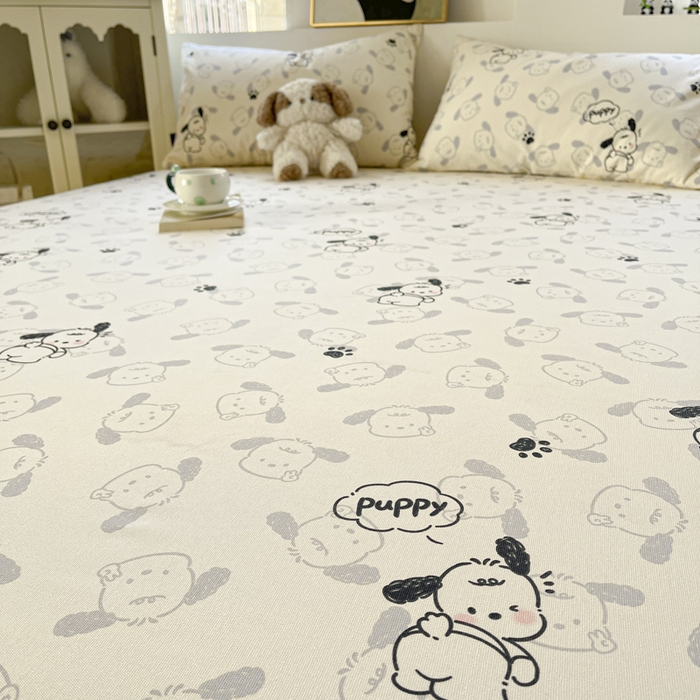 91家纺网 家纺一手货源 找家纺 鑫钰 2025新款纯棉老粗布单床笠-卡通系列 哈尼