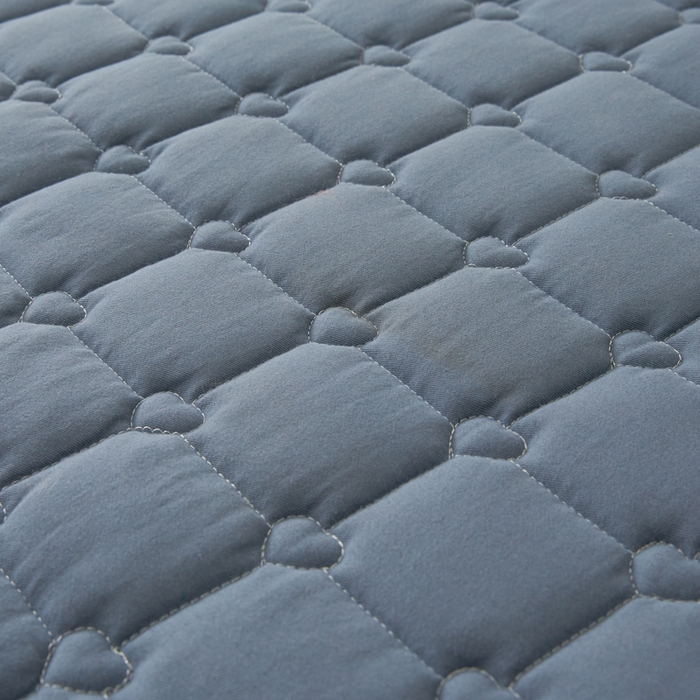 91家纺网 家纺一手货源 找家纺 鑫钰2025新款刺绣加厚夹棉床笠--小天鹅 小天鹅-宾利蓝