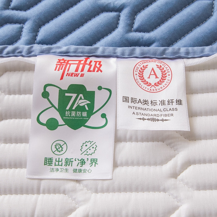 91家纺网 家纺一手货源 找家纺 鑫钰2025新款纯棉全棉六面全包床笠 经典款-全包床笠-湖蓝