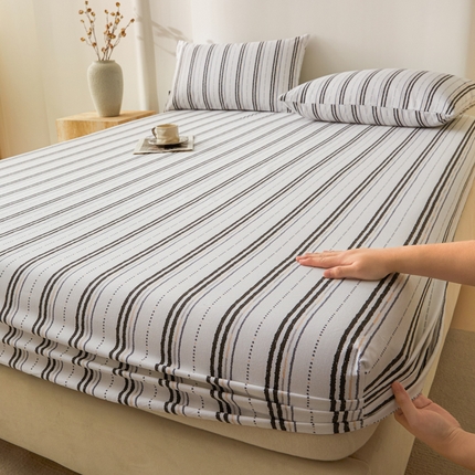 鑫钰2025新款纯棉全棉老粗布床笠--北欧风 胡里奥（灰）