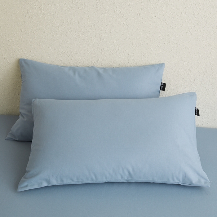 91家纺网 家纺一手货源 找家纺 鑫钰2025新款纯棉全棉老粗布床单--LP纯色系列 浅蓝