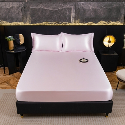 91家纺网 家纺一手货源 找家纺 （总）圣比熊2025新款防水纯色冰丝床笠凉爽柔顺床垫保护罩