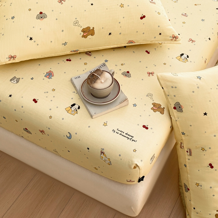 91家纺网 家纺一手货源 找家纺 （总）鑫钰 2025新款全棉有氧双层纱床笠