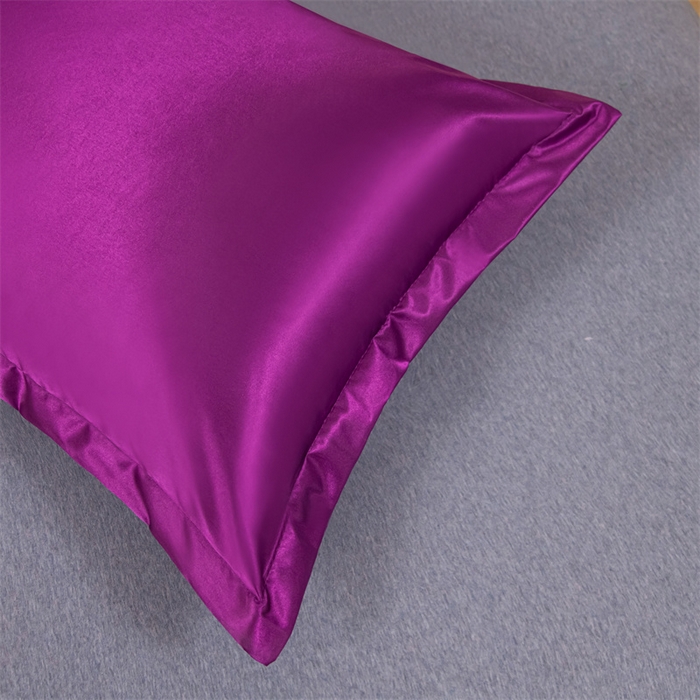91家纺网 家纺一手货源 找家纺 梦舒羽2025新款防水冰丝纯色双人枕套情侣1.8m枕芯套内胆套 防水冰丝双人枕套-魅惑紫