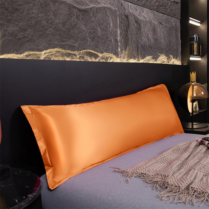 91家纺网 家纺一手货源 找家纺 梦舒羽2025新款防水冰丝纯色双人枕套情侣1.8m枕芯套内胆套 防水冰丝双人枕套-咖啡