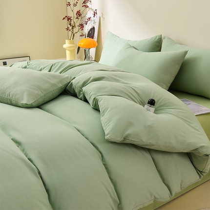 91家纺网 家纺一手货源 找家纺 （总）易展家居 2025新款加厚水洗棉四件套-纯色