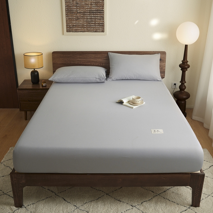 91家纺网 家纺一手货源 找家纺 （总）鑫钰2025新款纯棉全棉老粗布床笠--LP纯色系列