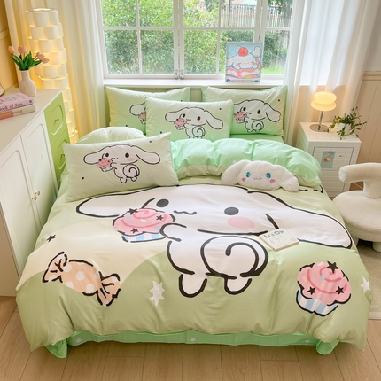 孩子王家纺2025新款三丽鸥系列全棉活性大版印花卡通学生宿舍四件套（第三批花型） 甜品玉桂狗