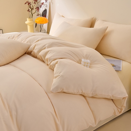 91家纺网 家纺一手货源 找家纺 （总）易展家居 2025新款加厚水洗棉四件套-纯色