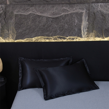 91家纺网 家纺一手货源 找家纺 （总）圣比熊2025新款防水冰丝纯色单人枕套宿舍枕芯套内胆套