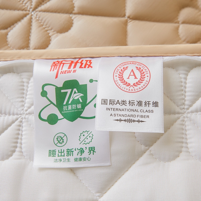 91家纺网 家纺一手货源 找家纺 鑫钰2025新款纯棉全棉六面全包床笠 桃花-全包床笠-卡其