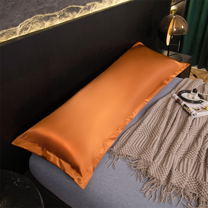 91家纺网 家纺一手货源 找家纺 梦舒羽2025新款防水冰丝纯色双人枕套情侣1.8m枕芯套内胆套 防水冰丝双人枕套-咖啡
