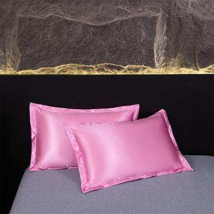 梦舒羽2025新款防水冰丝纯色单人枕套宿舍枕芯套内胆套 防水冰丝单人枕套-粉色