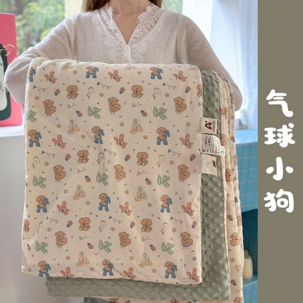 91家纺网 家纺一手货源 找家纺 （总）暖生活 2025新款牛奶针织棉豆豆夏被