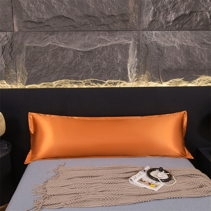 91家纺网 家纺一手货源 找家纺 梦舒羽2025新款防水冰丝纯色双人枕套情侣1.8m枕芯套内胆套 防水冰丝双人枕套-咖啡